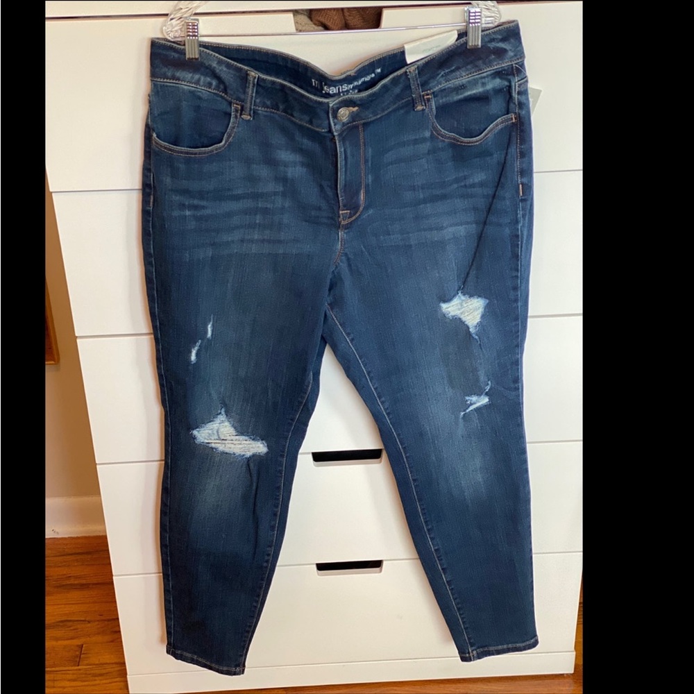 NWT mid rise denim jeggings size 20
